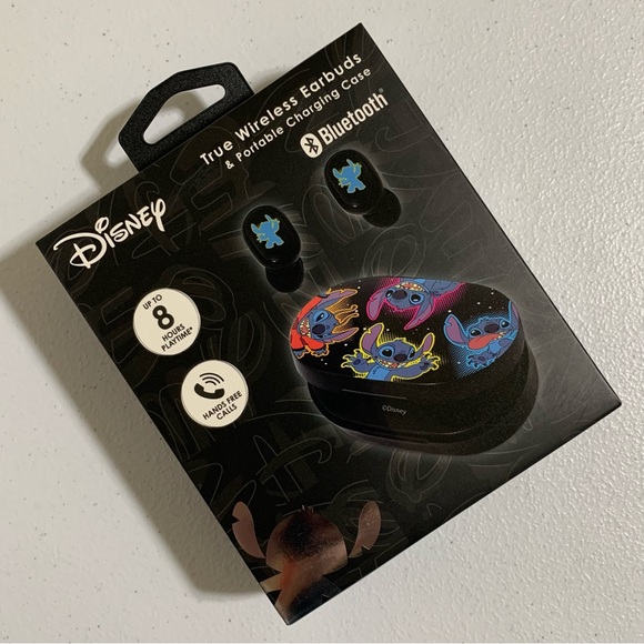 Disney Lilo & Stitch True Wireless Earbuds & Portable Charging Case-New in Box - Picture 5 of 10